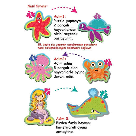 CEYLAN ADAM Nessiworld 1710 BABY PUZZLE BENİM İLK PUZZLEM DENİZ CANLILARI