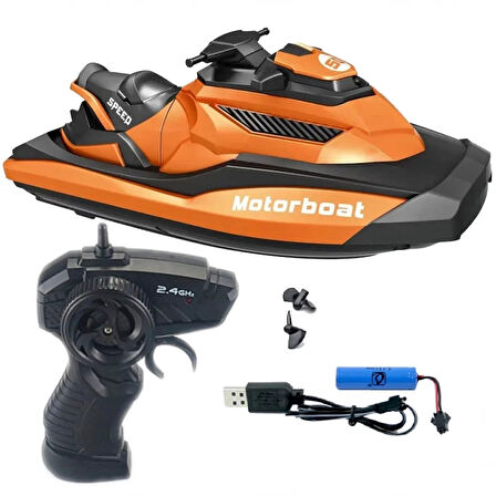 CEYLAN ADAM   Motorboat 2.4 Ghz Kumandalı Full Fonksiyon Jet Ski