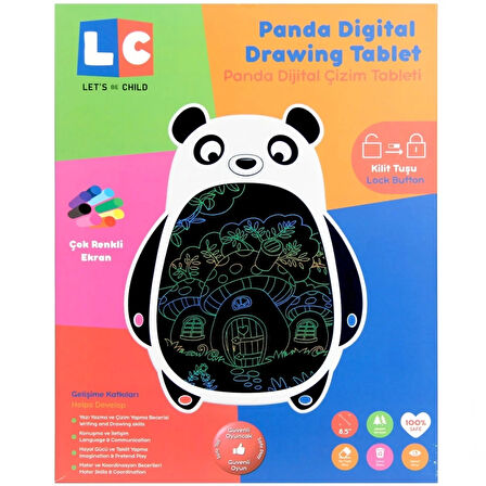 CEYLAN ADAM   LCD Dijital Renkli Panda Çizim Tableti 8,5 İnç