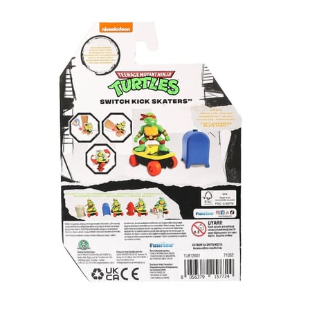 Mey İthalat® TU812001 TMNT Ninja Kaplumbağalar Kaykay Figürü - 71052