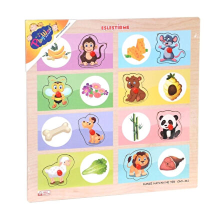 CEYLAN ADAM Nessiworld ONY-360-361 Onyıl, Ahşap Tutmalı Eşleştirme - Hangi Hayvan Ne Yer