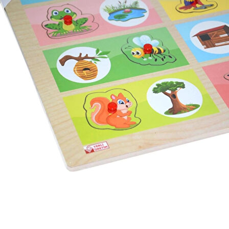 CEYLAN ADAM Nessiworld ONY-363-364 Ahşap Tutmalı Eşleştirme Hangi Hayvan Nerede Yaşar -Onyıl