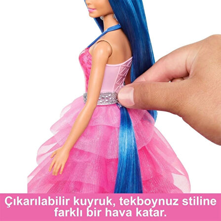 CEYLAN ADAM   HRR16 Barbie Mavi Saçlı Prenses Bebek