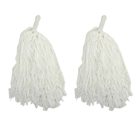 CEYLAN ADAM   1 Çift ( 2 Adet ) Beyaz Renk 23 Nisan Gösteri Ponponu