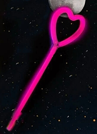 CEYLAN ADAM   Karanlıkta Yanan Glow Stick Partisi Kalp Şekilli Asa Sopa 6 Renk 6 Adet