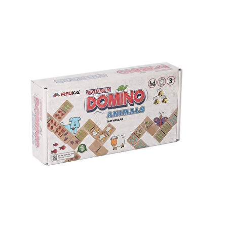 CEYLAN ADAM   RD5648 Ahşap Domino Animals -Redka