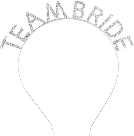 CEYLAN ADAM     Gümüş Kaplama Kristal Taşlı Team Bride Taç 16x17 cm