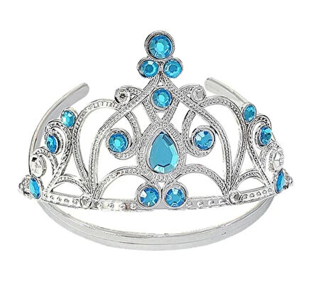 CEYLAN ADAM   MaviTaşlıElsaÇocukTacıPrensesTacıKraliçeTacı16x14cm