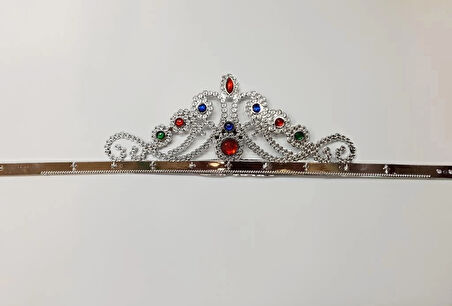 CEYLAN ADAM   GümüşRenkPlastikPrensesTacıKraliçeTacı60cm