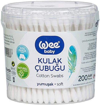 CEYLAN ADAM   Wee Baby Kulak Temizleme Çubuğu (200 Adet) 906