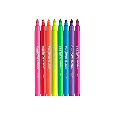 CEYLAN ADAM   Carioca Fosforlu Yıkanabilir Keçeli Boya Kalemi 8'Li