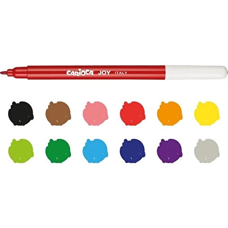 CEYLAN ADAM   Carioca Joy Süper Yıkanabilir Keçeli Boya Kalemi 12'Li