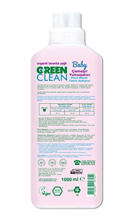 CEYLAN ADAM   Green Clean Baby Bitkisel Çamaşır Yumuşatıcı 1000 ml