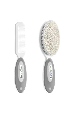 CEYLAN ADAM     Doğal Kıl Fırça Tarak Seti 519 Gri