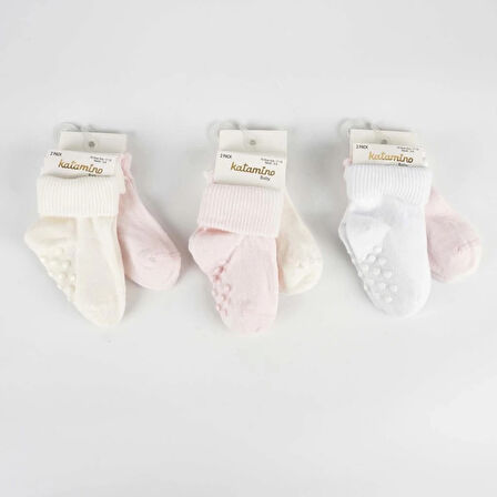 CEYLAN ADAM    Cenet 2'li Abs'li Kız Bebek Soket Çorap K44048 Asorti