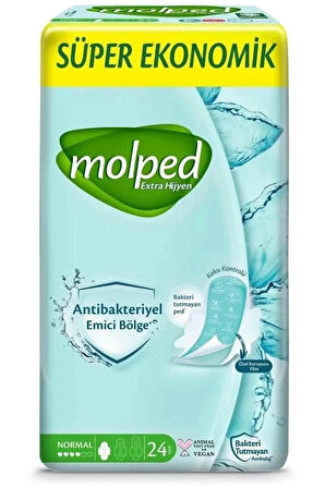CEYLAN ADAM   Molped Extra Hijyen Normal Ped Süper Eko 24 Adet