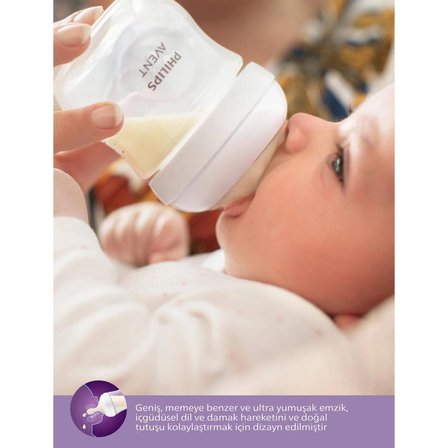 Mey İthalat®   Doğal Tepkili Natural Response PP Biberon 260 ml 1+ Ay Pembe