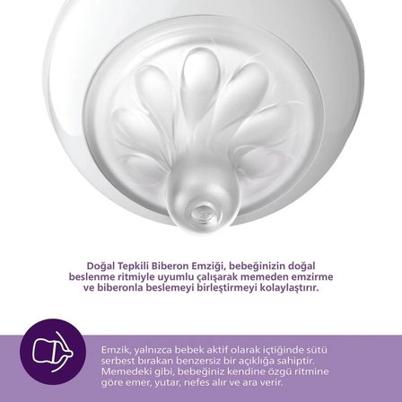 Mey İthalat®   Doğal Tepkili Natural Response 2'Li Biberon Emziği No:6 6+ Ay