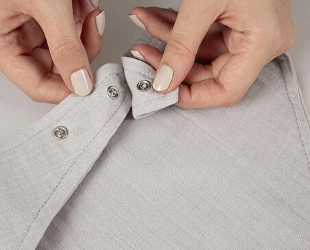 CEYLAN ADAM     Emzik Askılı Müslin Önlük 837 Gri