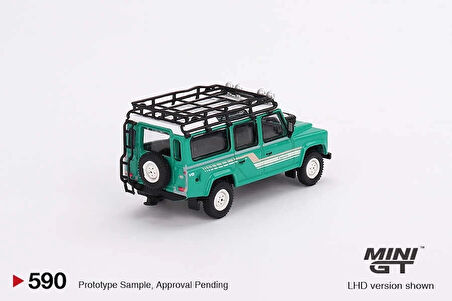 CEYLAN ADAM   Mini GT 1/64 Land Rover Defender 110 1985 County Station Wagon Trident Green