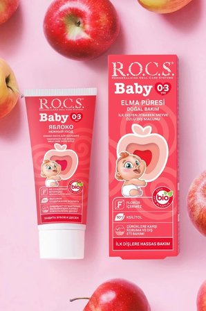 Mey İthalat®  .Baby Diş Macunu 0-3 Yaş 35 ml Elma