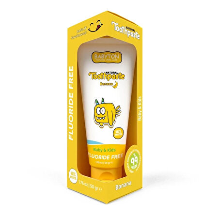 CEYLAN ADAM   Babyton Organik Doğal Muz Aromalı Diş Macunu 50 Gr