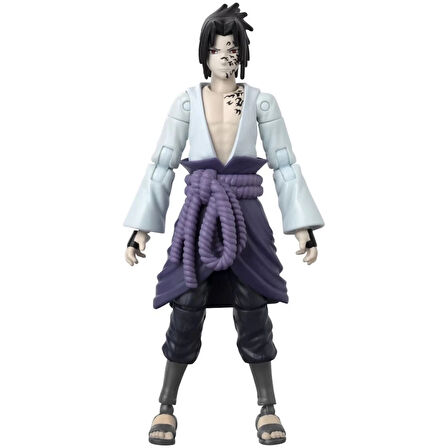 CEYLAN ADAM   Bandai Anime Heroes Naruto Sasuke Uchiha Figür ve Aksesuar Seti 16 cm