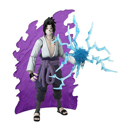 CEYLAN ADAM   Bandai Anime Heroes Naruto Sasuke Uchiha Figür ve Aksesuar Seti 16 cm