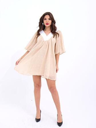 7009 ELBİSE-BEJ
