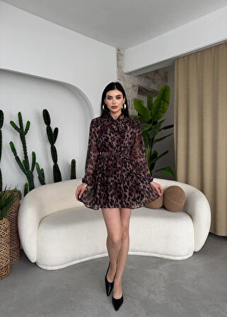 Tepa Fiyonk Detay Elbise