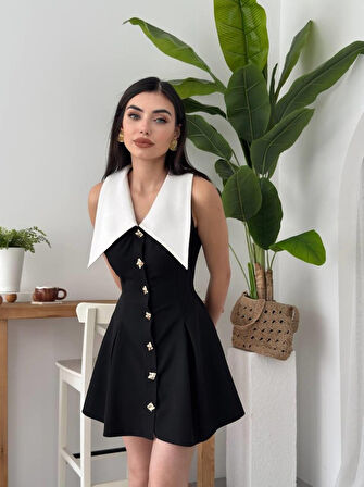 Ness Düğmeli Elbise