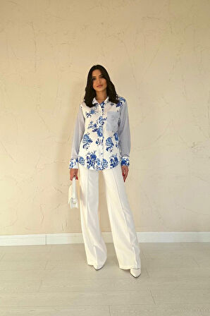 Mavi Garnili Gömlek