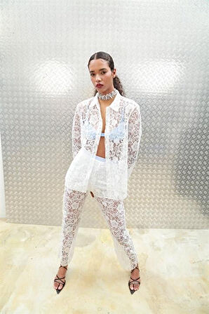 Beluga Dantel Pantolon Takım 9589-08