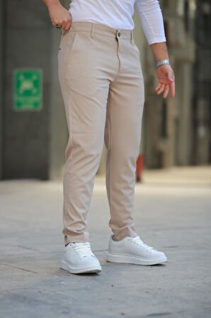 Erkek Düz Kesim Bilek Boy Kumaş Pantolon