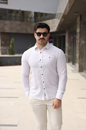 Erkek çizgi Desenli Gömlek