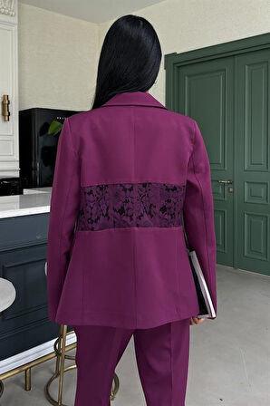 Sırt Dantel Detay Premium Takım Elbise 10031