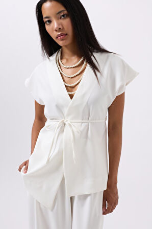 Bağcık Detay Yelek