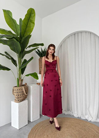 Dora Çiçek Detaylı Elbise