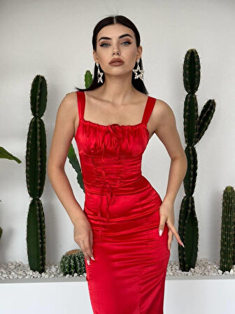 PAG İP ASKILI ELBİSE