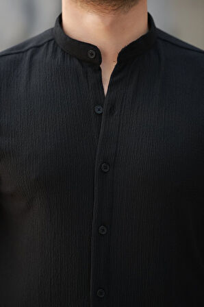 Erkek Hakim Yaka Kısa Kollu Gömlek