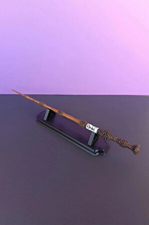 Mürver Asa (Harry Potter) – 38 cm, Özel Standlı Gerçekçi Koleksiyon Asası, Albus Dumbledore Asası