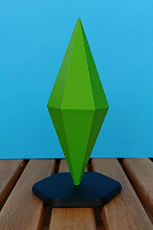 The Sims Plumbob Figürü - Yeşil Ruh Hali İkonu – Dekoratif ve Koleksiyonluk Sims Figür