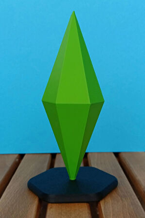 The Sims Plumbob Figürü - Yeşil Ruh Hali İkonu – Dekoratif ve Koleksiyonluk Sims Figür