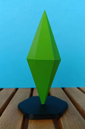 The Sims Plumbob Figürü - Yeşil Ruh Hali İkonu – Dekoratif ve Koleksiyonluk Sims Figür
