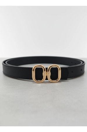 Şık Tokalı Kadın Kahverengi İnce Suni Deri Kemer 2.5cm - Elbise & Pantolon Uyumlu - MFR5004