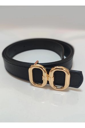 Şık Tokalı Kadın Kahverengi İnce Suni Deri Kemer 2.5cm - Elbise & Pantolon Uyumlu - MFR5004