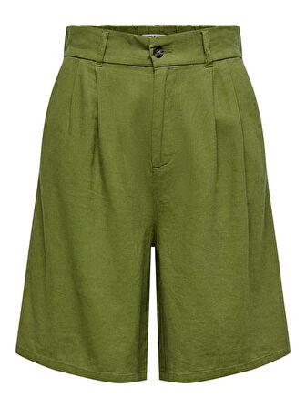 Loose Fit Keten Kadın Şort