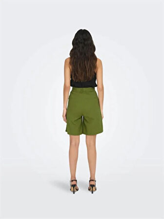 Loose Fit Keten Kadın Şort