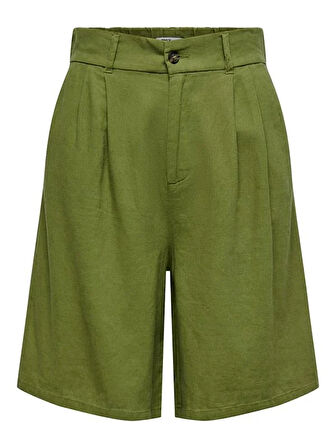 Loose Fit Keten Kadın Şort