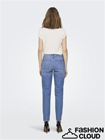 Mom Jean Yırtık  Jean Kot Pantolon